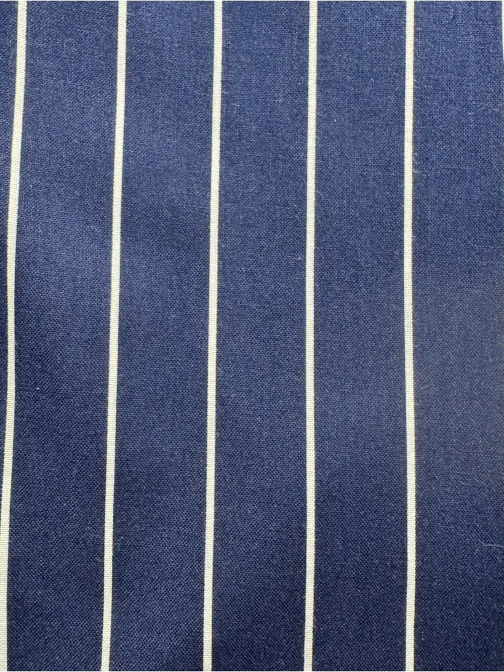 4 yards Navy Blue Pinstripe Cotton Fabric - Classic Stripe Pattern #128